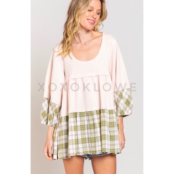 POL Tiered Babydoll Tunic Blouse - Picture 7 of 14